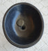 Lavabo independiente con pedestal ovalado de piedra natural de mármol negro Toros (ancho) 17" (largo) 20" (alto) 33,5" 