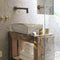 Lavabo rectangular de travertino de piedra natural sobre lavabo de baño (ancho) 23" (profundidad) 18" (alto) 8"