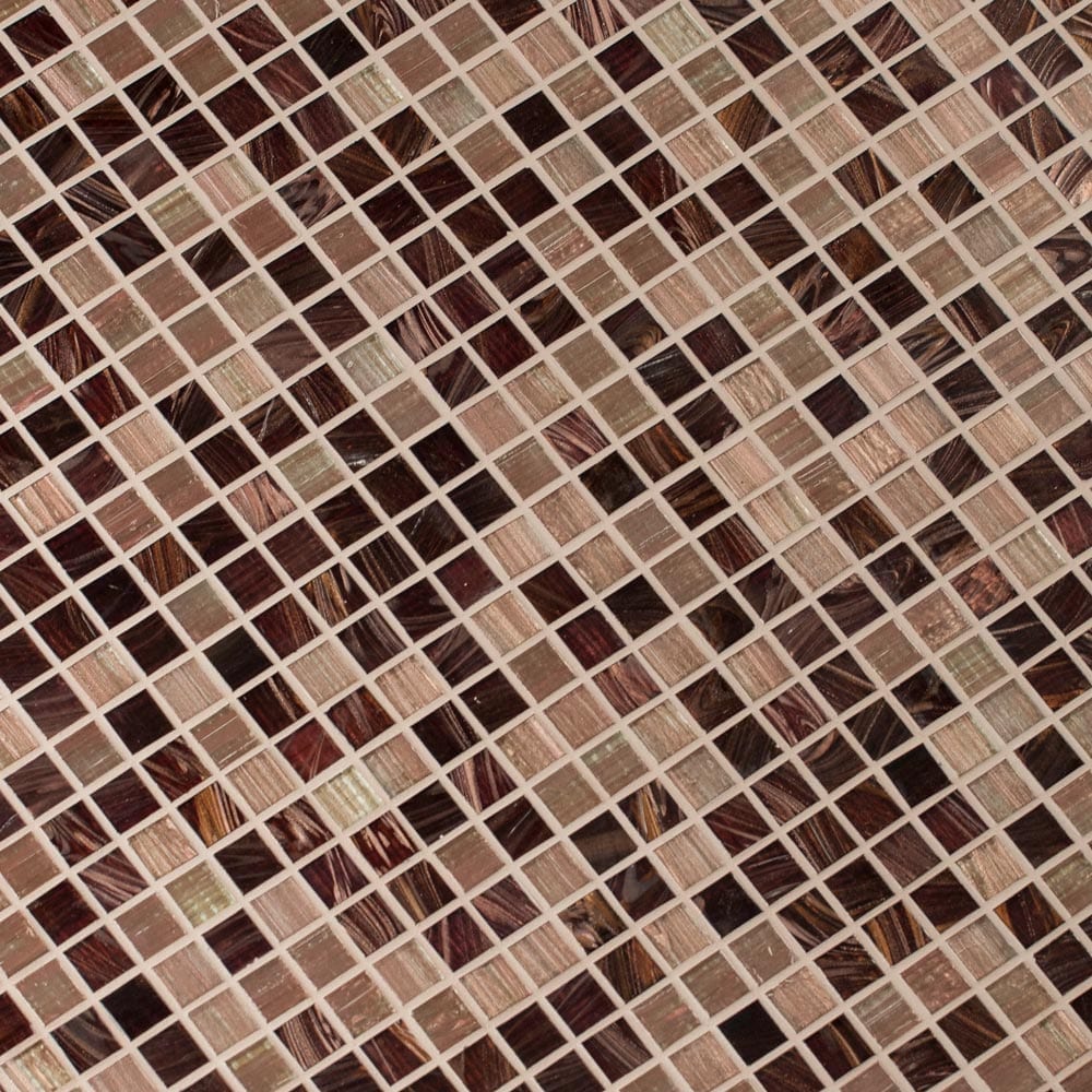Mosaico iridiscente Treasure Trail de 30 x 30 cm con malla de vidrio de 1,9 x 1,9 cm - Colección MSI