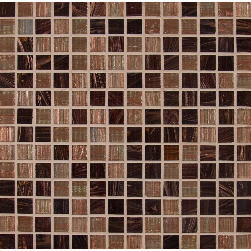 Mosaico iridiscente Treasure Trail de 30 x 30 cm con malla de vidrio de 1,9 x 1,9 cm - Colección MSI