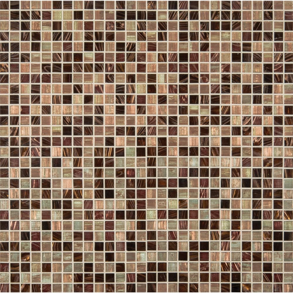 Mosaico iridiscente Treasure Trail de 30 x 30 cm con malla de vidrio de 1,9 x 1,9 cm - Colección MSI