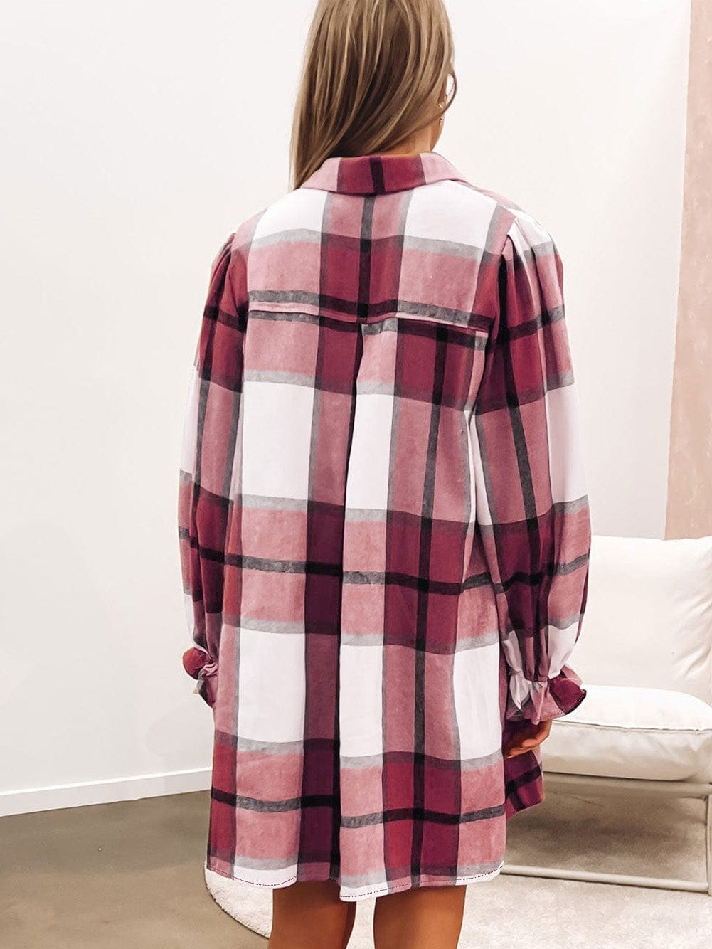 Trendy Plaid Mini Dress