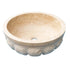 Lavabo de baño con forma de calabaza de piedra natural travertino claro Troia