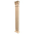 Troia Light Travertine Rectangular Italian Hand-carved Column (W)16" (L)16" (H)111"
