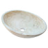 Lavabo ovalado para baño sobre tocador de travertino claro Troia (ancho) 16" (largo) 21"
