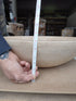Lavabo ovalado para baño sobre tocador de travertino claro Troia (ancho) 16" (largo) 21"