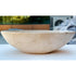 Lavabo ovalado para baño sobre tocador de travertino claro Troia (ancho) 16" (largo) 21"