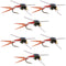 Tungsten Bead Head Rubber Legs Red Copper John Nymph Fly Fishing Flies - Set of 6 Flies Hook Size 16