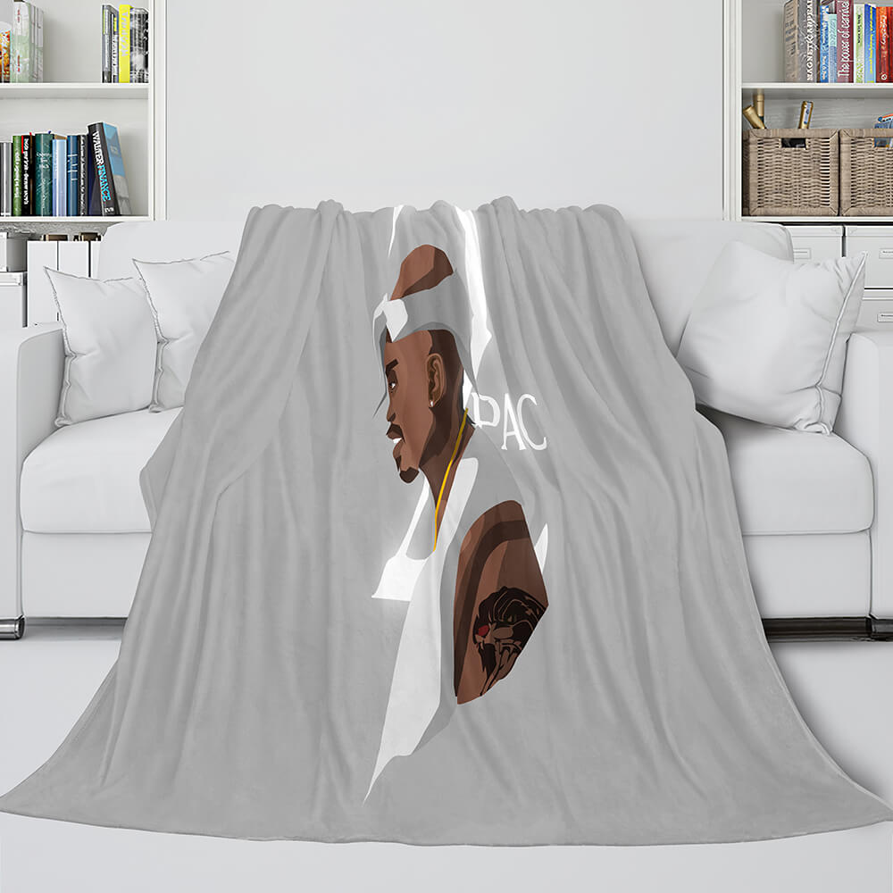 Tupac Amaru Shakur Flannel Blanket Fleece Throw Blanket Bedding Sets