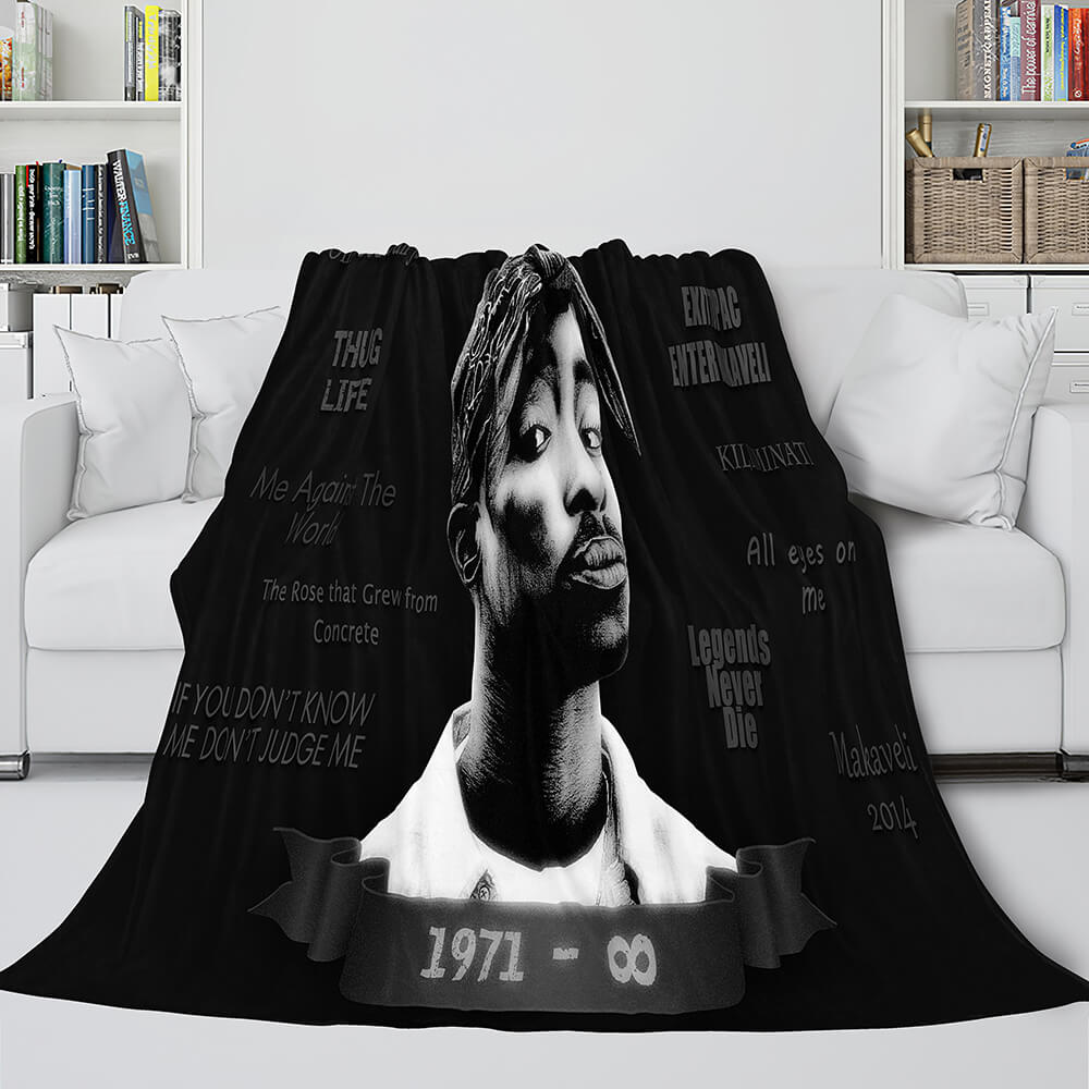 Tupac Amaru Shakur Flannel Blanket Fleece Throw Blanket Bedding Sets