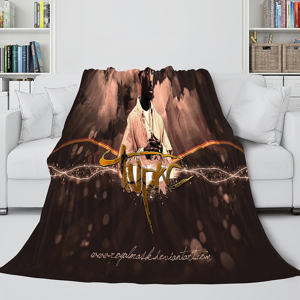 Tupac Amaru Shakur Flannel Blanket Fleece Throw Blanket Bedding Sets