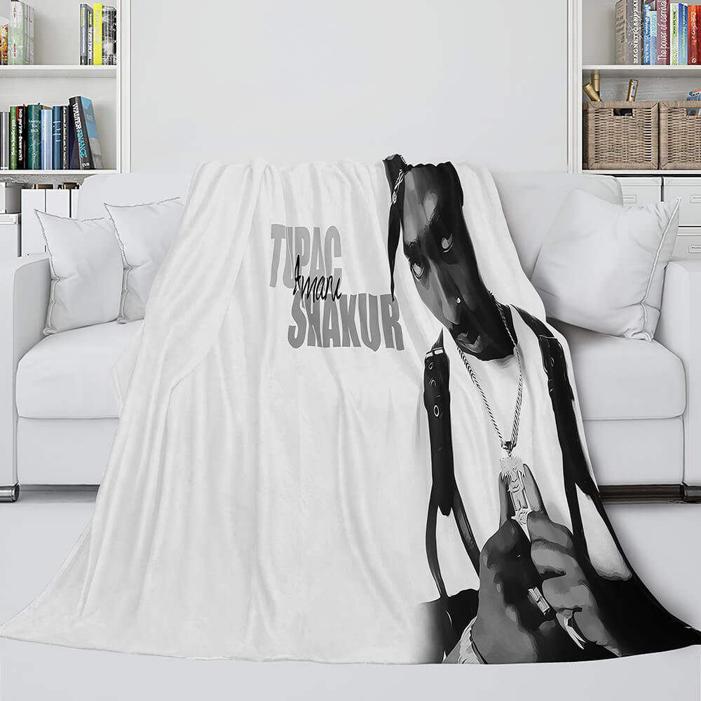 Tupac Amaru Shakur Flannel Blanket Fleece Throw Blanket Bedding Sets