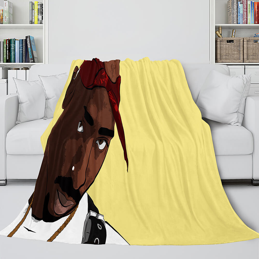 Tupac Amaru Shakur Flannel Blanket Fleece Throw Blanket Bedding Sets