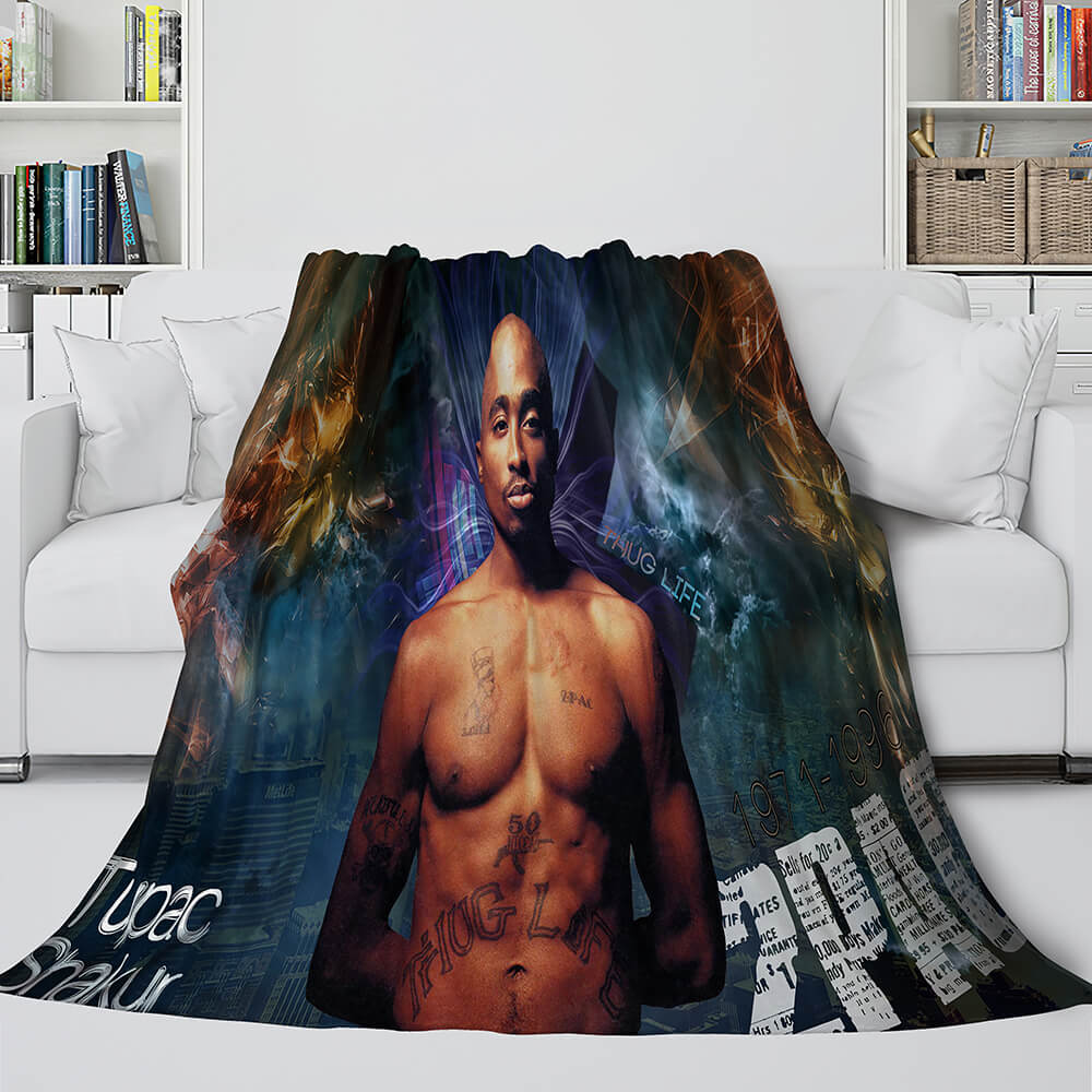 Tupac Amaru Shakur Flannel Blanket Fleece Throw Blanket Bedding Sets