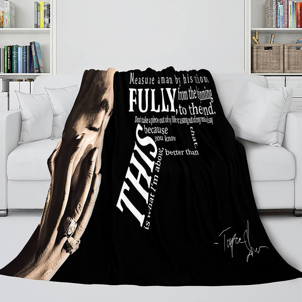 Tupac Amaru Shakur Flannel Blanket Fleece Throw Blanket Bedding Sets