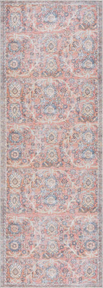 Alfombra lavable Urpi en rosa y azul - Oferta