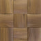 US Walnut Big Straw Mesh-mounted Wood Mosaic Wall Tile - Livfloors Collection