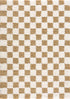Alfombra de cuadros color mostaza Atira
