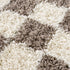 Alfombra de cuadros marrón Atira