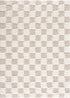 Alfombra de cuadros marrón claro Atira