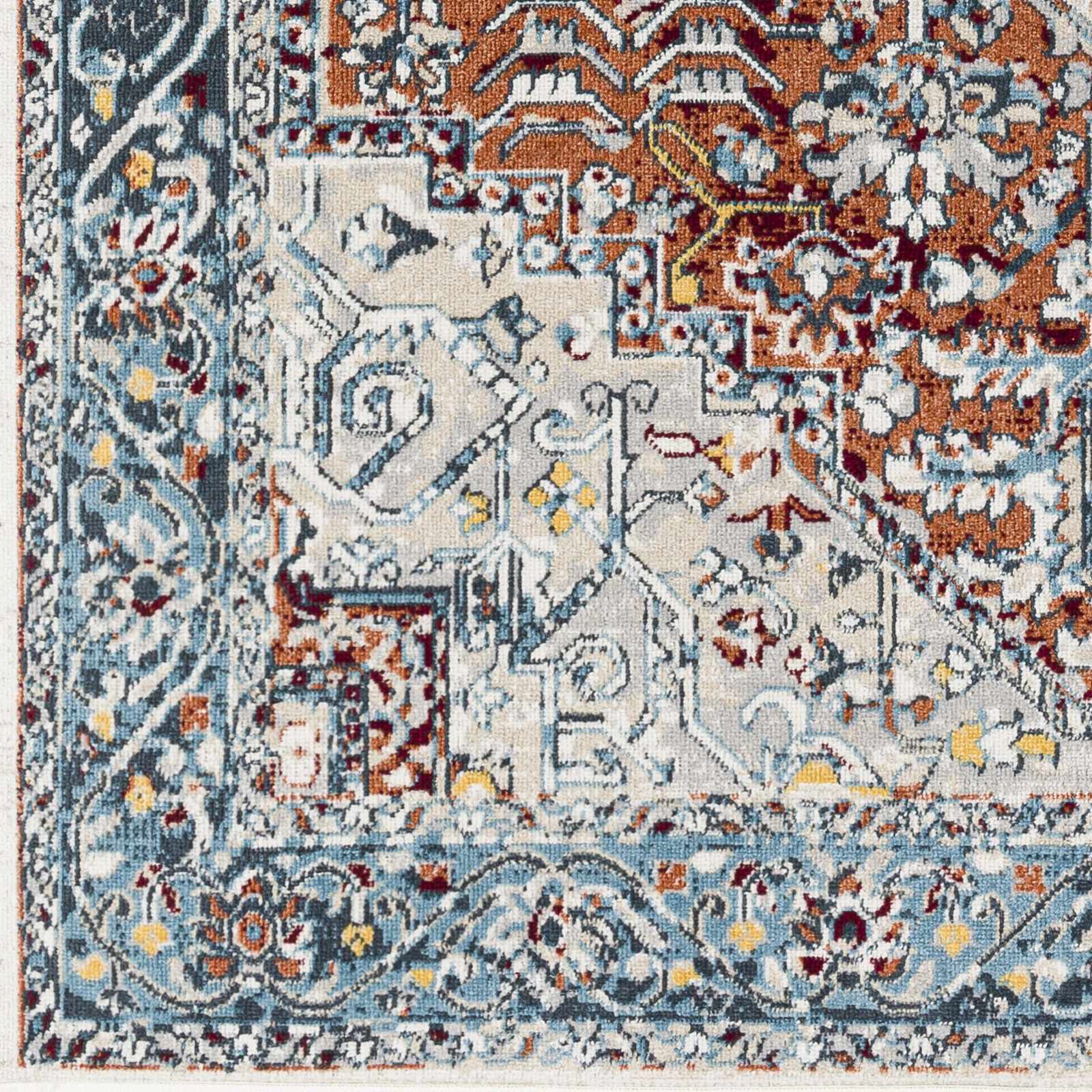 Alfombra lavable Cabacungan azul y óxido - Liquidación