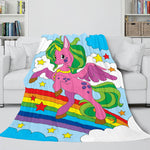 Manta de unicornio, manta de franela polar, regalo de cumpleaños para niñas