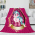 Manta de unicornio de franela polar para cosplay, regalo de Navidad