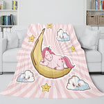 Manta de unicornio de franela polar para cosplay, regalo de Navidad