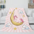Manta de unicornio de franela polar para cosplay, regalo de Navidad