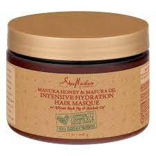 Mascarilla capilar de hidratación intensiva SheaMoisture con miel de manuka y aceite de mafura, 325 ml