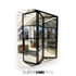 Puertas plegables de aluminio Notus Panel de color negro