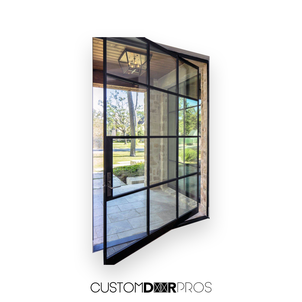 Modern Multi-Pane Pivot Door