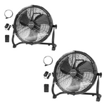 Ventilador nebulizador exterior BILT HARD de 16": Funciona con batería extraíble de 15600 mAh y función nebulizadora. 