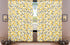 DaDa Bedding Set of 2 Botanical Floral Window Curtain Panels - Natural Semi Sheer Yellow Fleur Golden Orange Spring Time Tulips Straight Tailored Edge