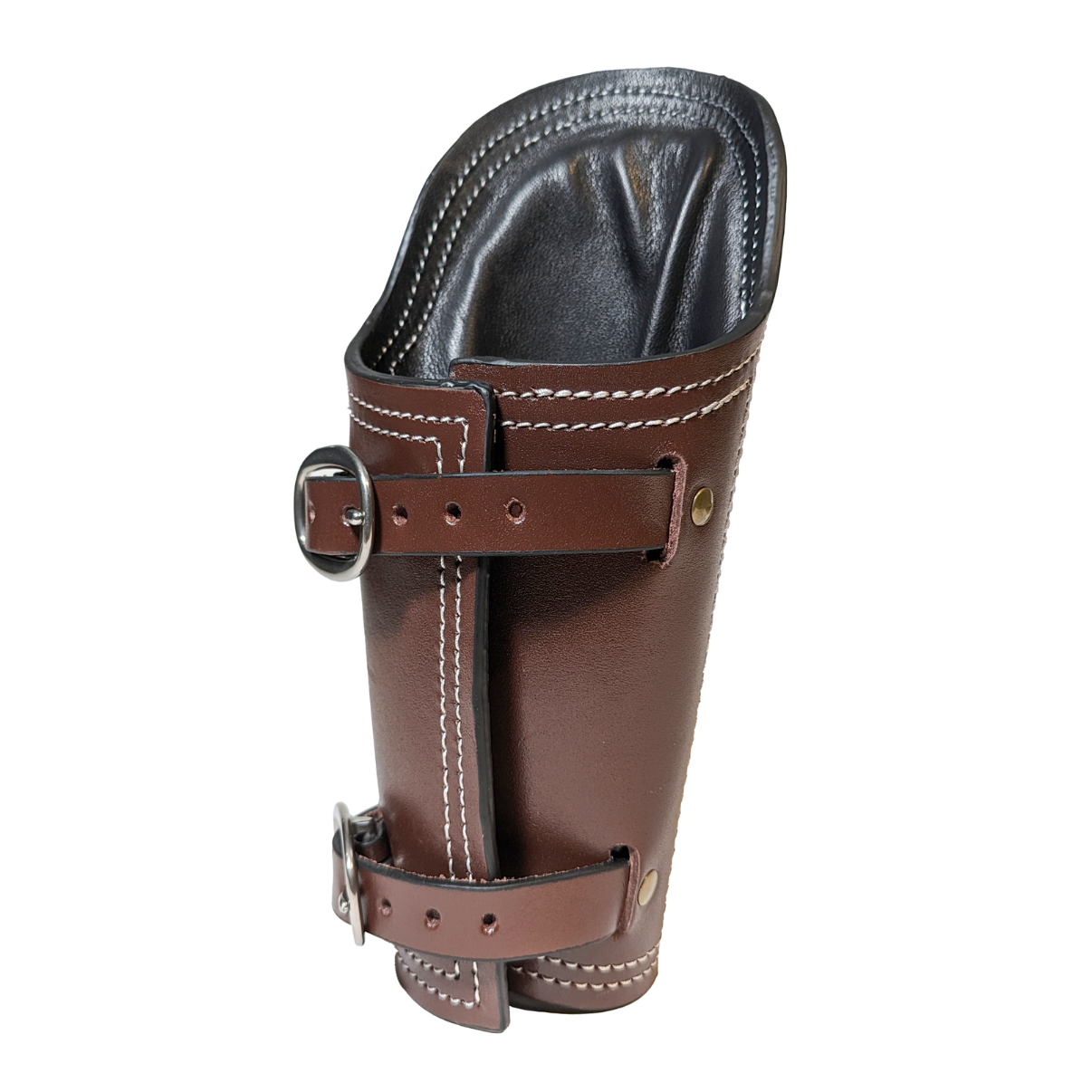 Knox Bully Welding Armguard - Top Grain Hide Armpads - Brown