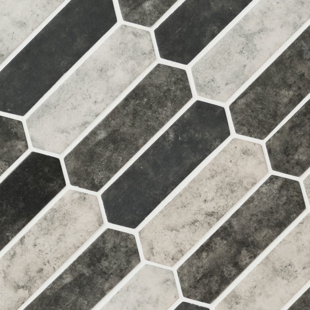 Mosaico de mosaico con malla de piquete de tapiz urbano de 25 x 36 cm, vidrio texturizado - Colección MSI