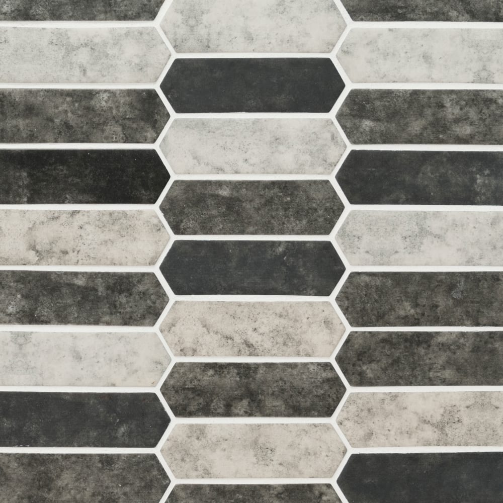 Mosaico de mosaico con malla de piquete de tapiz urbano de 25 x 36 cm, vidrio texturizado - Colección MSI