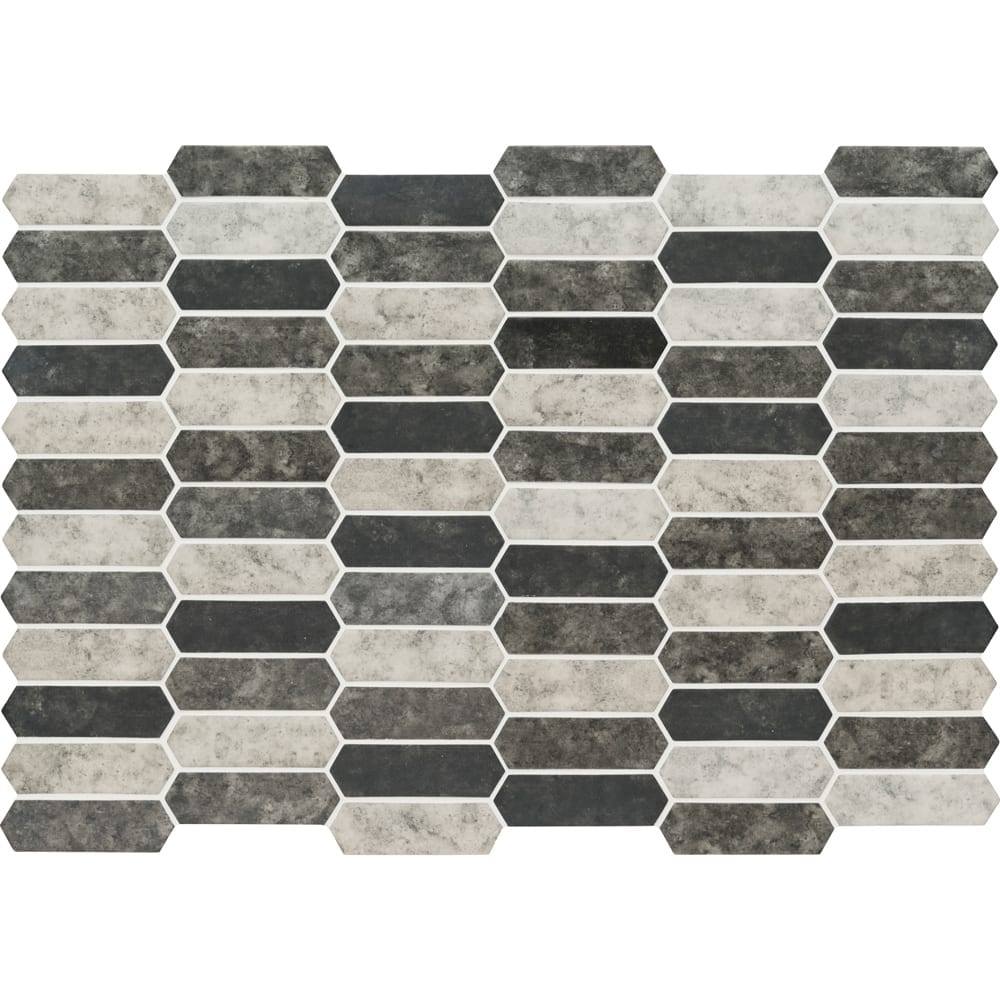 Mosaico de mosaico con malla de piquete de tapiz urbano de 25 x 36 cm, vidrio texturizado - Colección MSI