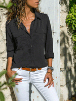 Casual Long Sleeve Top with Pockets