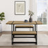 Juego de comedor rectangular de madera y metal de tres piezas de estilo industrial moderno Vance