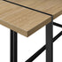 Juego de comedor rectangular de madera y metal de tres piezas de estilo industrial moderno Vance