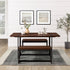 Juego de comedor rectangular de madera y metal de tres piezas de estilo industrial moderno Vance