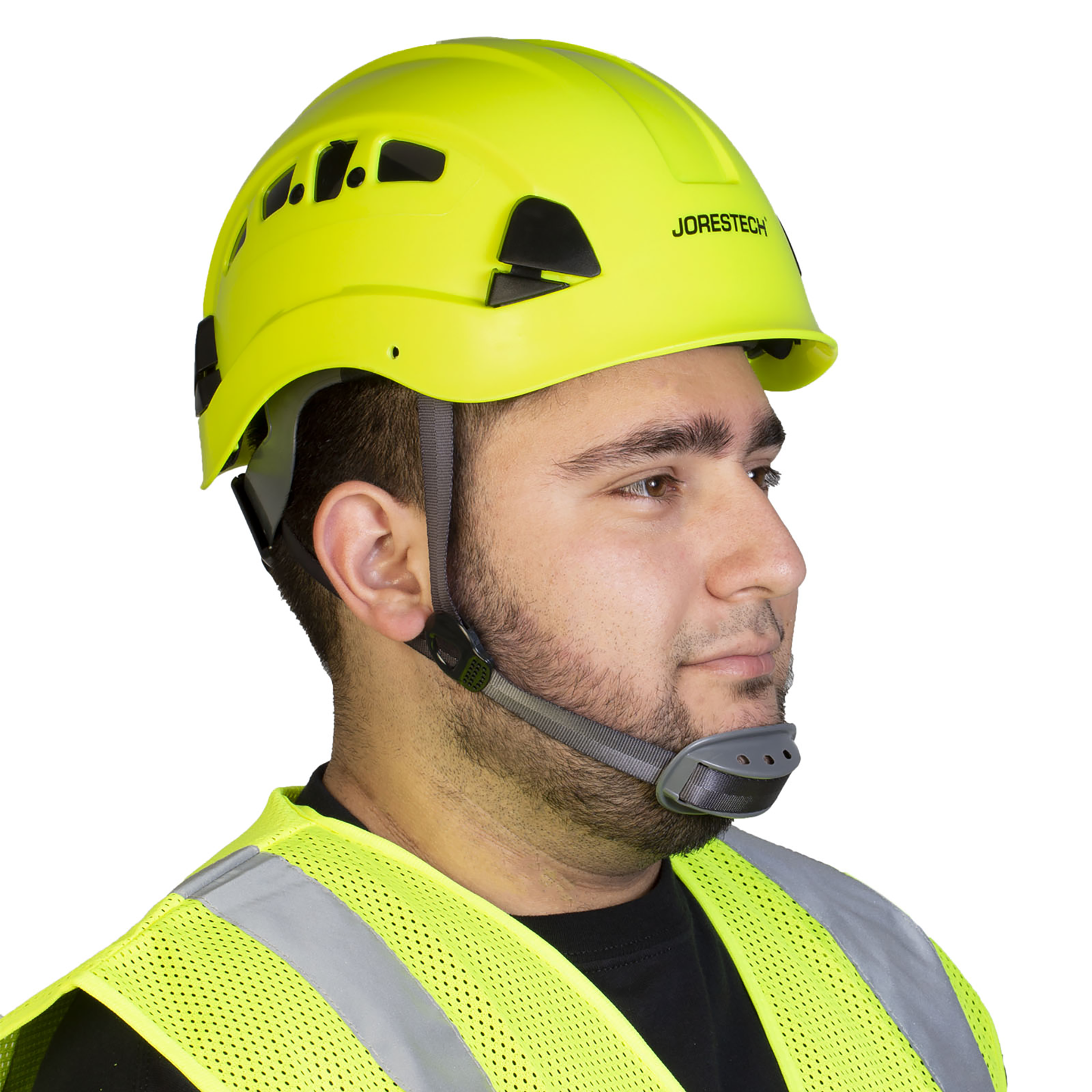 Ventilated Rescue Hard Hat with Adjustable 6 Point Suspension