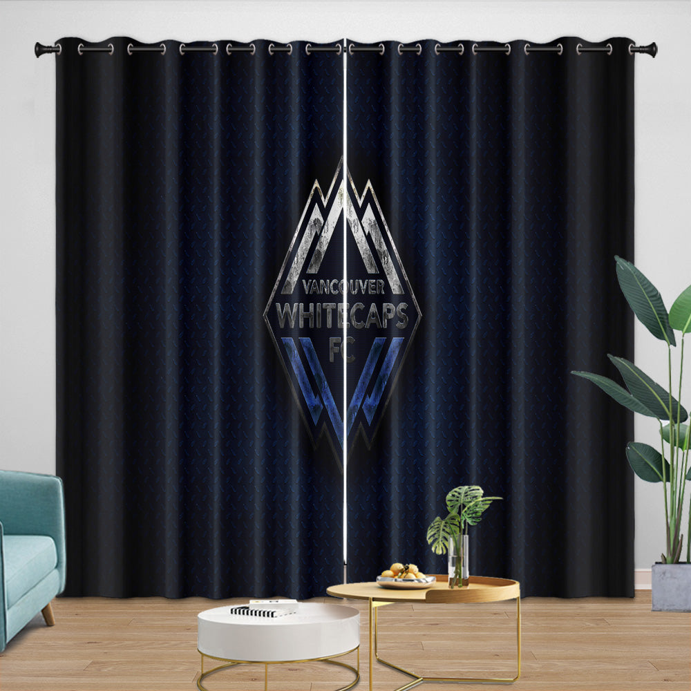 Vancouver Whitecaps FC Curtains Blackout Window Drapes Room Decoration
