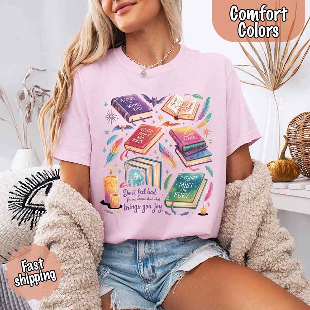 Velaris Book Lover Comfort Colors Tee – ACOTAR Bat Boys Shirt for Women, SJM-Inspired Gift