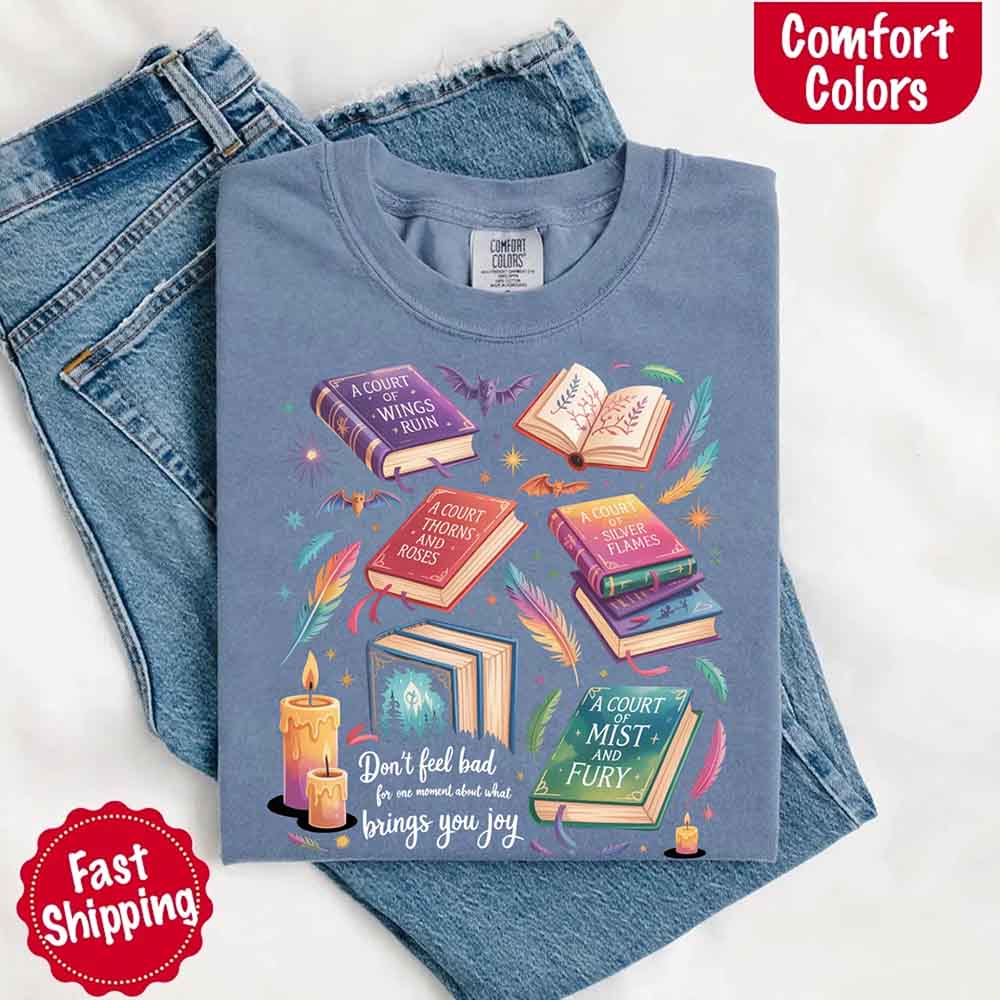 Velaris Book Lover Comfort Colors Tee – ACOTAR Bat Boys Shirt for Women, SJM-Inspired Gift