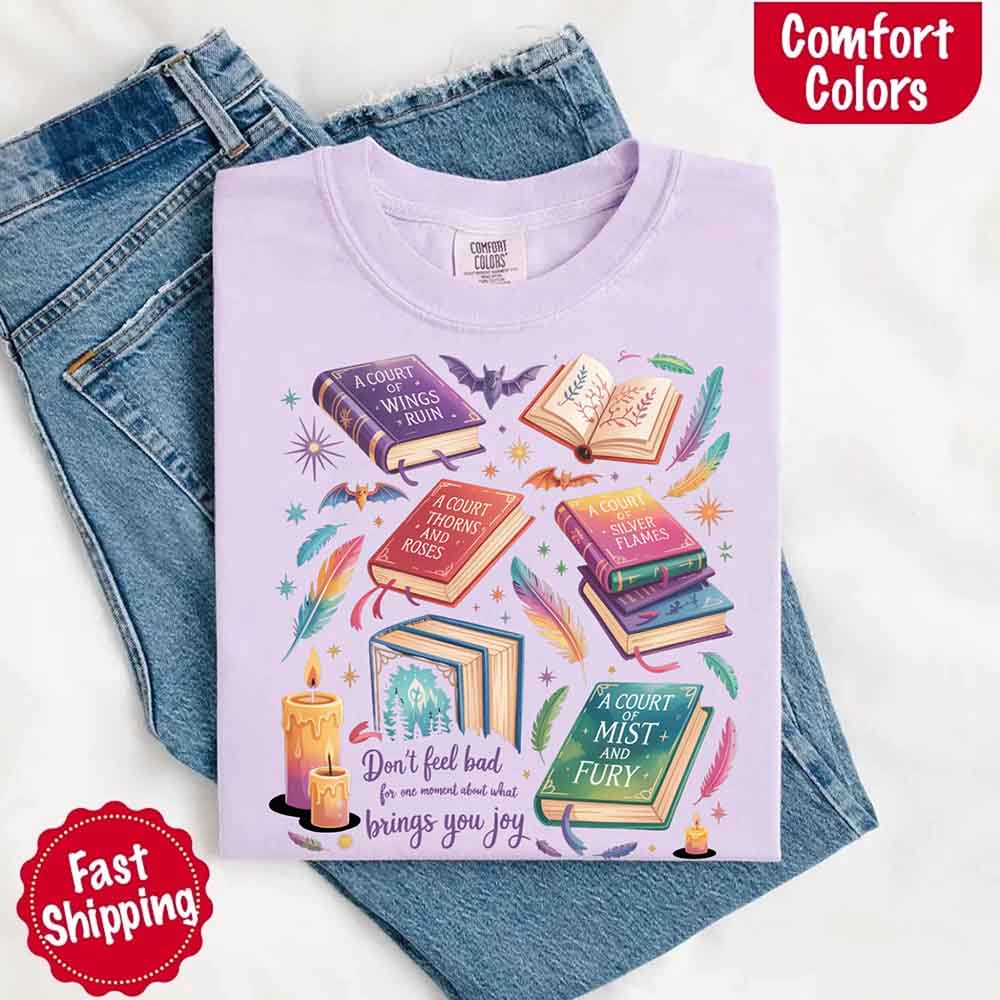 Velaris Book Lover Comfort Colors Tee – ACOTAR Bat Boys Shirt for Women, SJM-Inspired Gift
