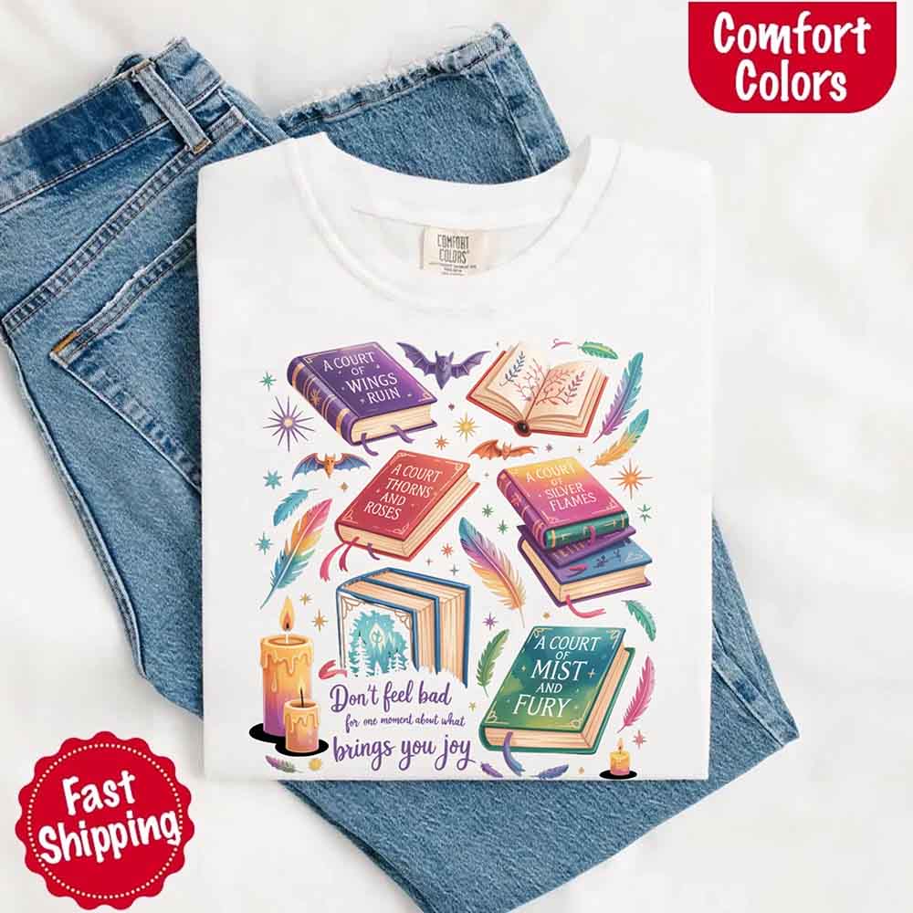 Velaris Book Lover Comfort Colors Tee – ACOTAR Bat Boys Shirt for Women, SJM-Inspired Gift
