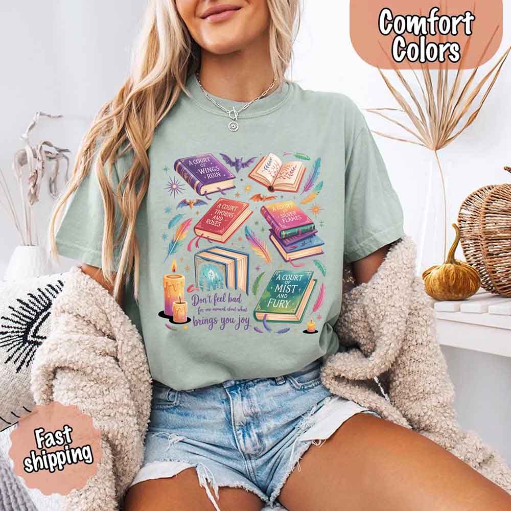 Velaris Book Lover Comfort Colors Tee – ACOTAR Bat Boys Shirt for Women, SJM-Inspired Gift