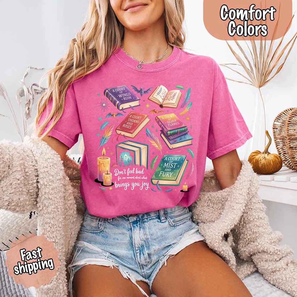Velaris Book Lover Comfort Colors Tee – ACOTAR Bat Boys Shirt for Women, SJM-Inspired Gift